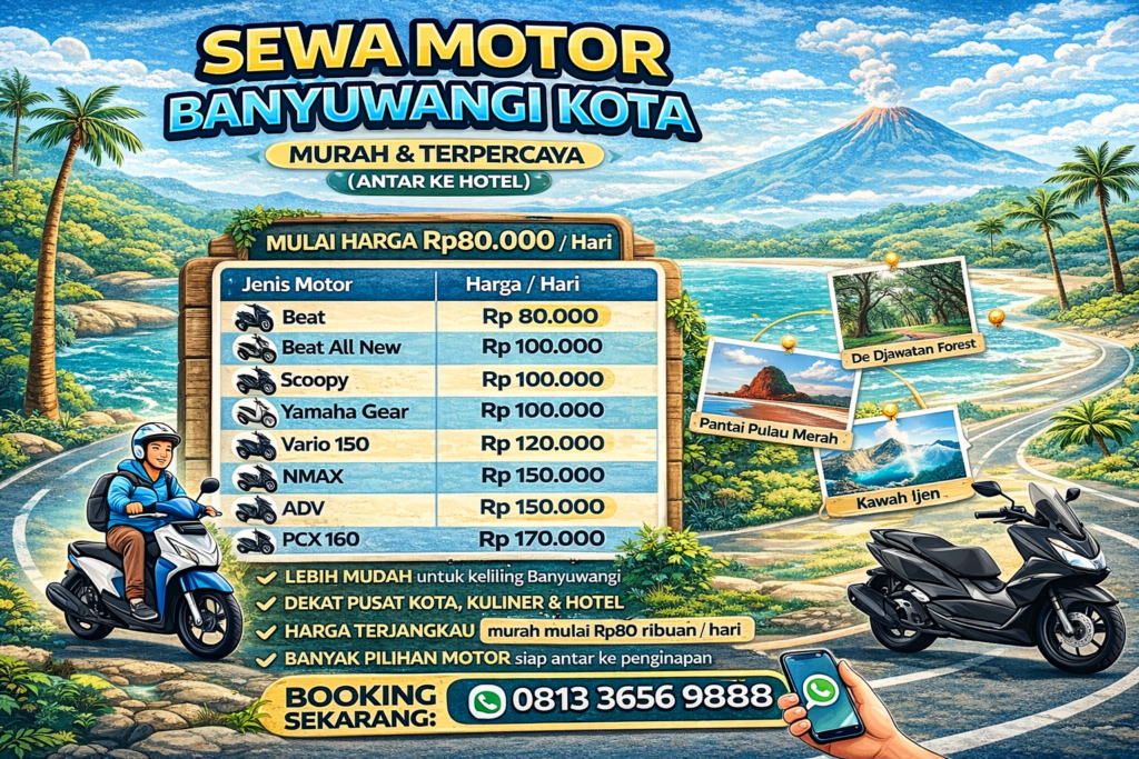 Sewa Motor Banyuwangi Kota