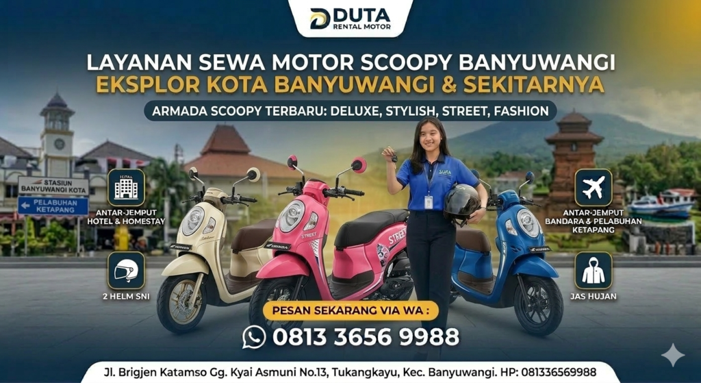 Sewa motor Scoopy Banyuwangi