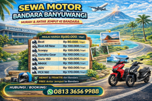 sewa motor Bandara Banyuwangi